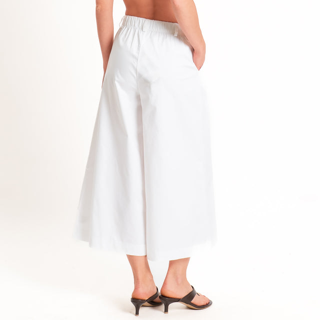 Dixie-Completo top+pantalone in popeline - Bianco