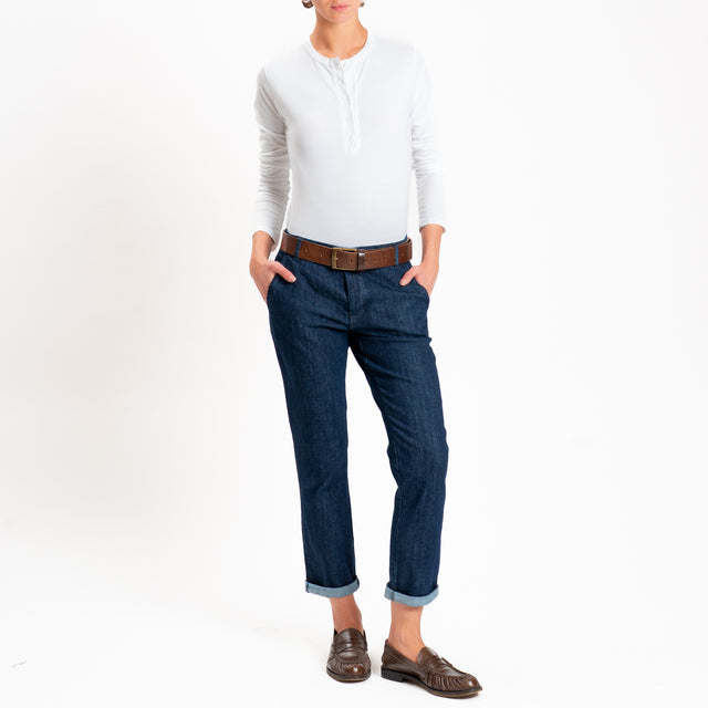 Zeroassoluto- Pantalone LOIS chino tela jeans - denim