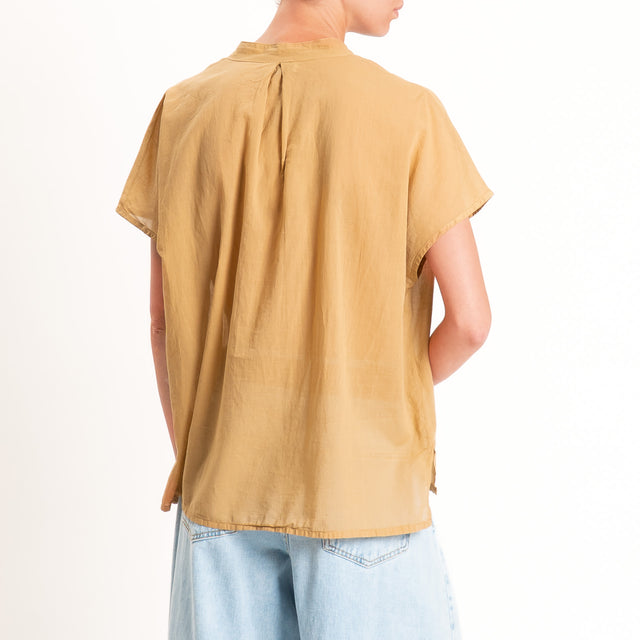 Dixie-Camicia mussola collo coreana - desert