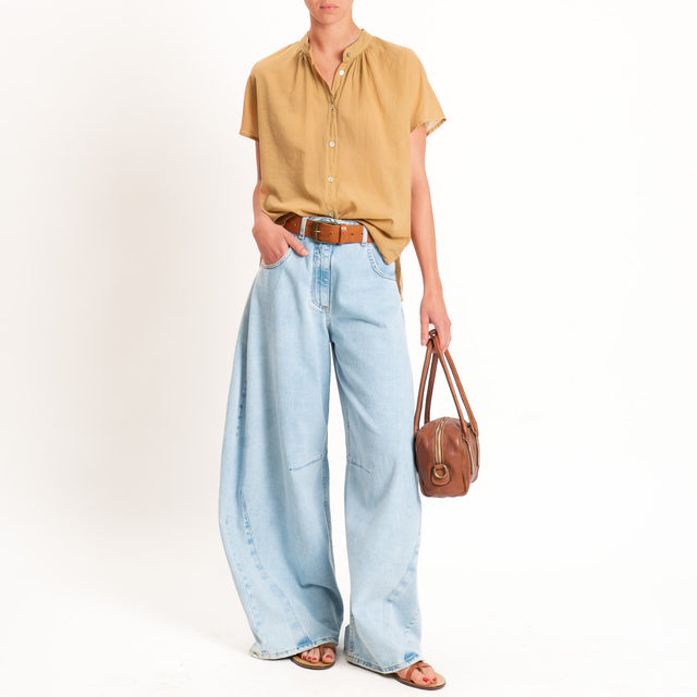 Dixie-Camicia mussola collo coreana - desert
