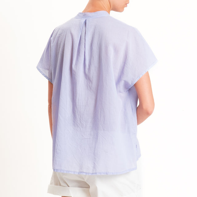 Dixie-Camicia mussola collo coreana - lilla