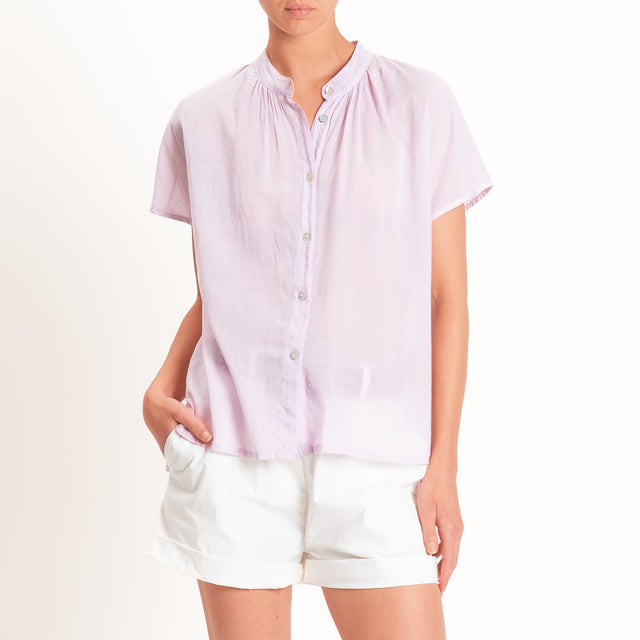 Dixie-Camicia mussola collo coreana - rosa confetto