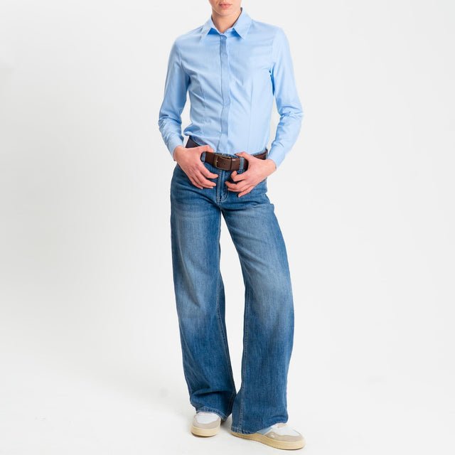 Dixie-Camicia oxford slim fit - celeste