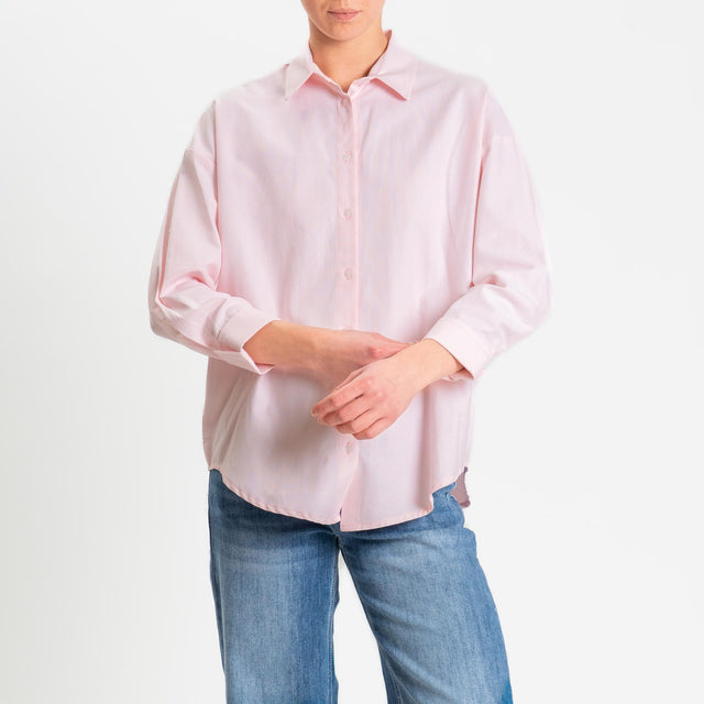 Dixie-Camicia oxford oversize - rosa