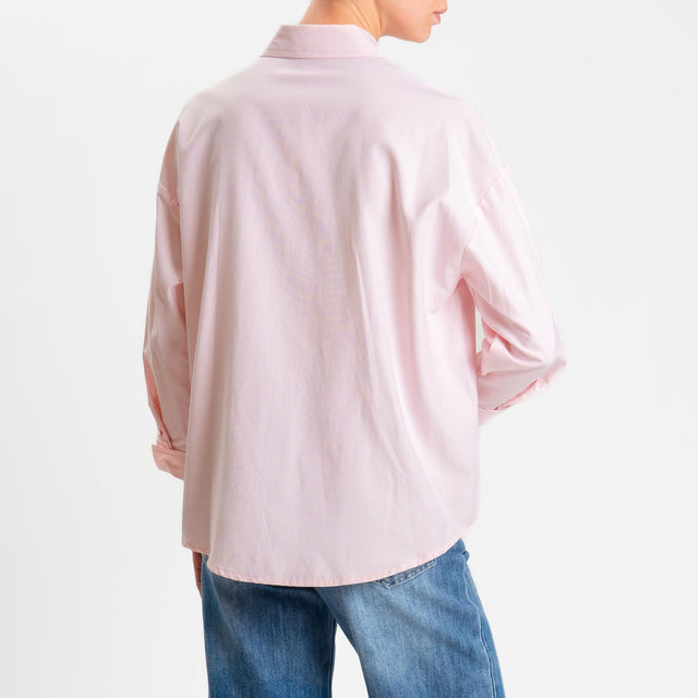 Dixie-Camicia oxford oversize - rosa