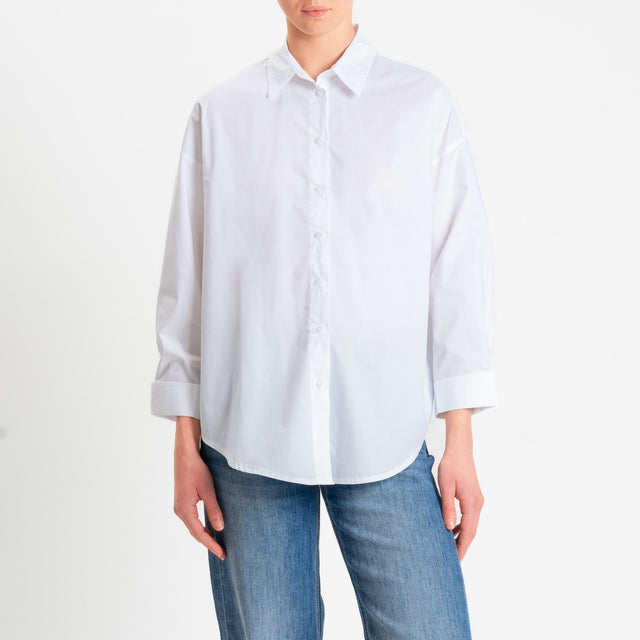 Dixie-Camicia relaxed fit in cotone - bianco