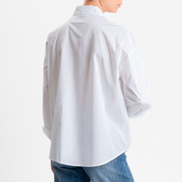 Dixie-Camicia relaxed fit in cotone - bianco