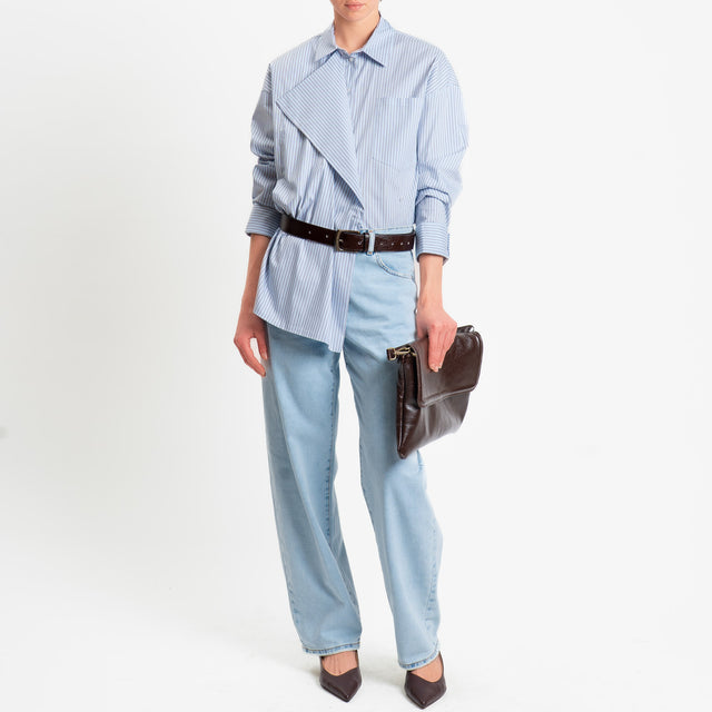 Dixie-Camicia portafoglio a righe - Azzurro