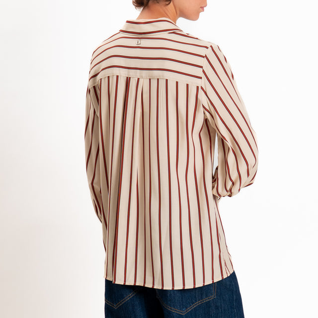 Dixie-Camicia a righe - panna/rosso