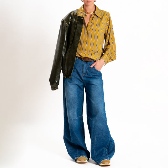Dixie-Camicia a righe - olio/viola