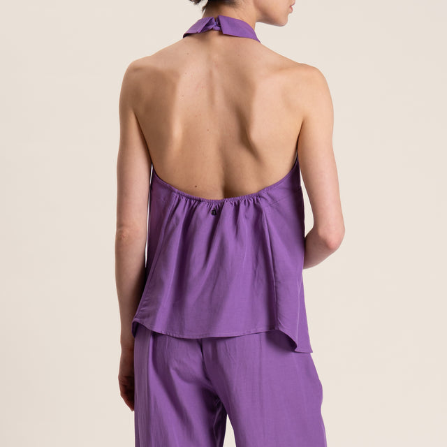 Dixie-Completo top e pantalone misto lino - peonia
