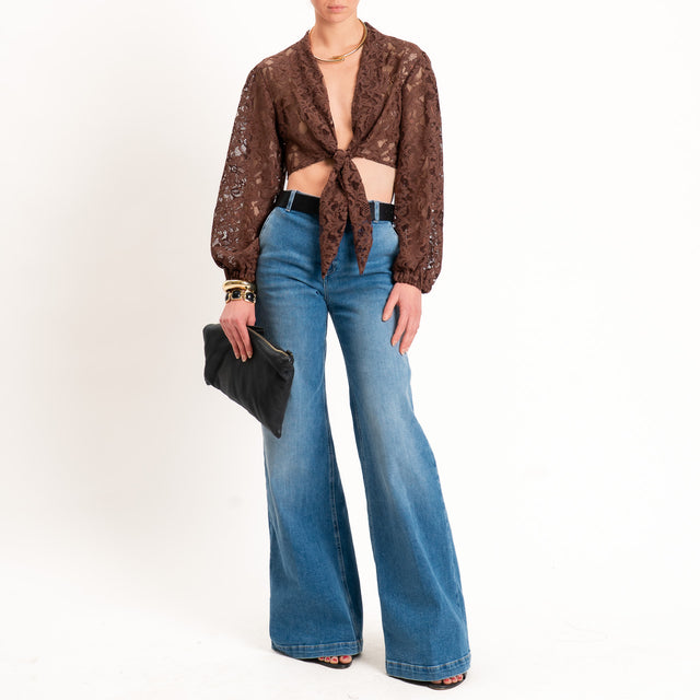 Dixie-Blusa in pizzo - moro