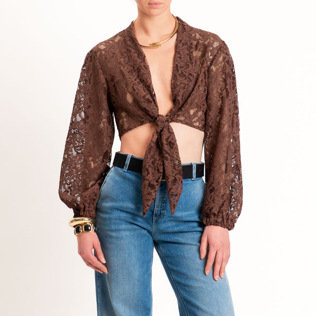 Dixie-Blusa in pizzo - moro