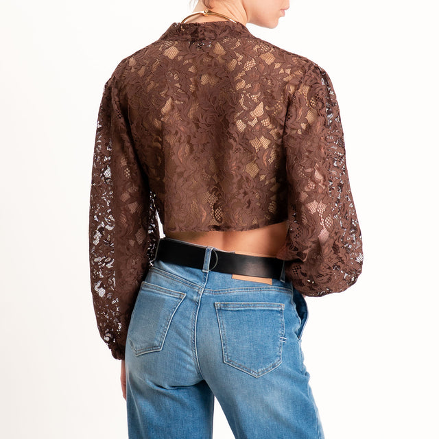 Dixie-Blusa in pizzo - moro