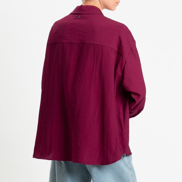 Dixie-Camicia voile di viscosa fluido super pocket - india