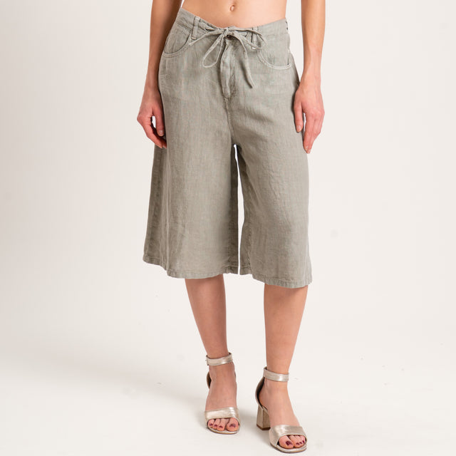 Dixie-Bermuda lino stone wash - salvia