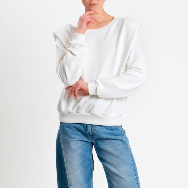 Dixie-Felpa con spalline - panna