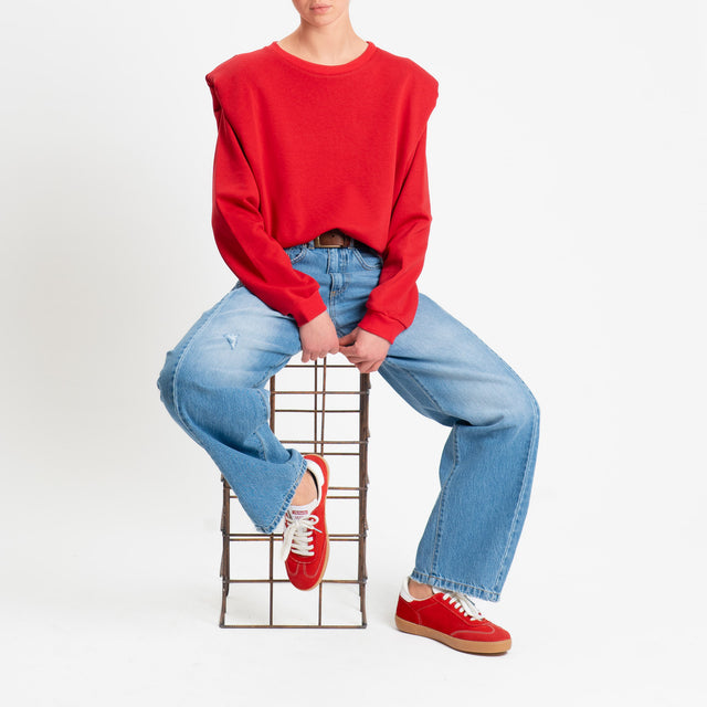 Dixie-Felpa con spalline - rosso