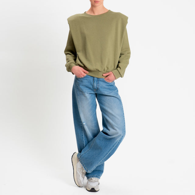 Dixie-Felpa con spalline - salvia