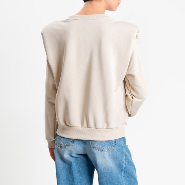 Dixie-Felpa con spalline - sand