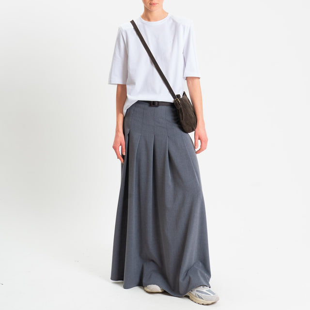 Dixie-Gonna pieghe con cintura - grigio