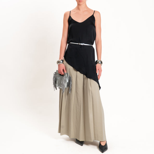 Dixie-Gonna tessuto modal con pinces - beige