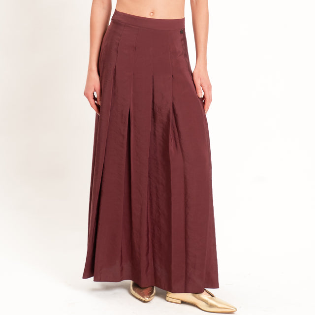 Dixie-Gonna tessuto modal con pinces - rosso india