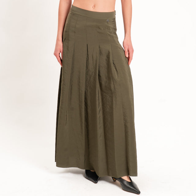 Dixie-Gonna tessuto modal con pinces - militare