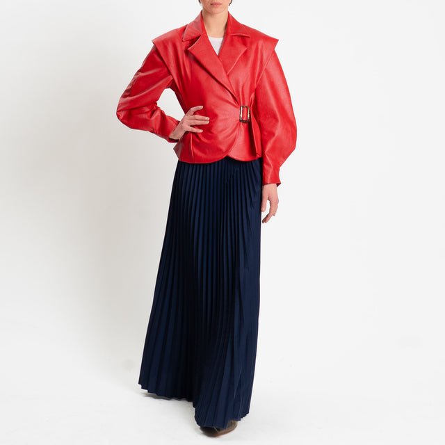 Dixie-Gonna plissè elastico in vita - blu