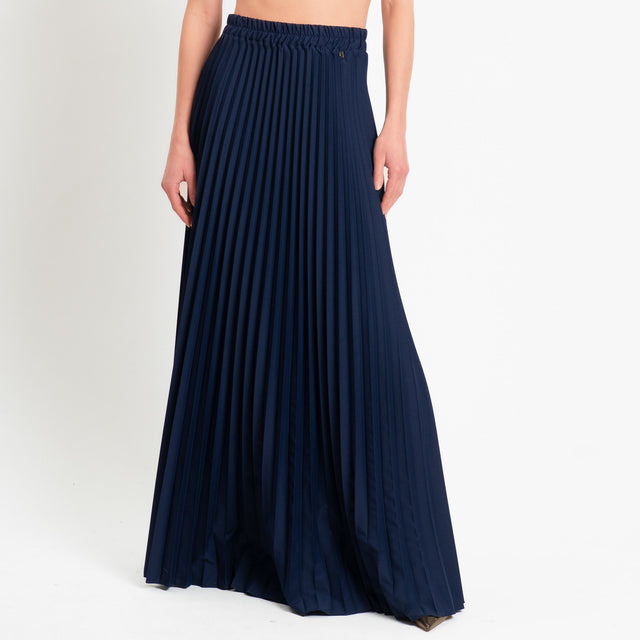 Dixie-Gonna plissè elastico in vita - blu