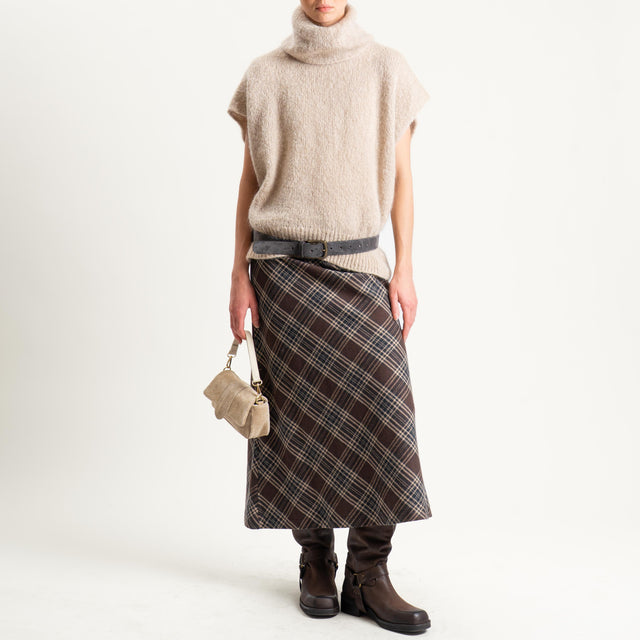 Dixie-Gonna check in flanella - moro/beige