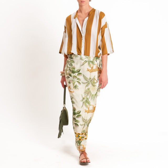 Dixie-Gonna pareo fantasia jungle - salvia/militare/beige