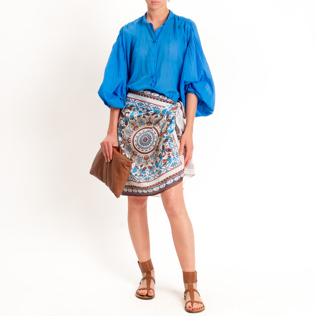 Dixie-Gonna pareo fantasia bandana - latte/choco/turchese