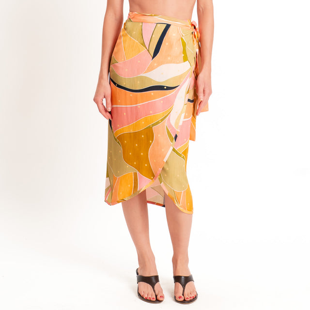 Dixie-Gonna portafoglio fantasia - orange/salvia/ocra