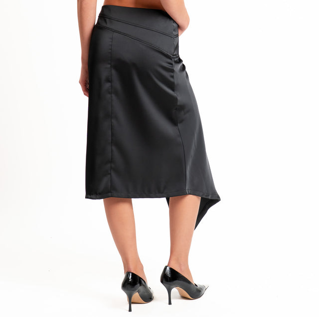 Dixie-Gonna portafoglio satin bicolore - nero/burro
