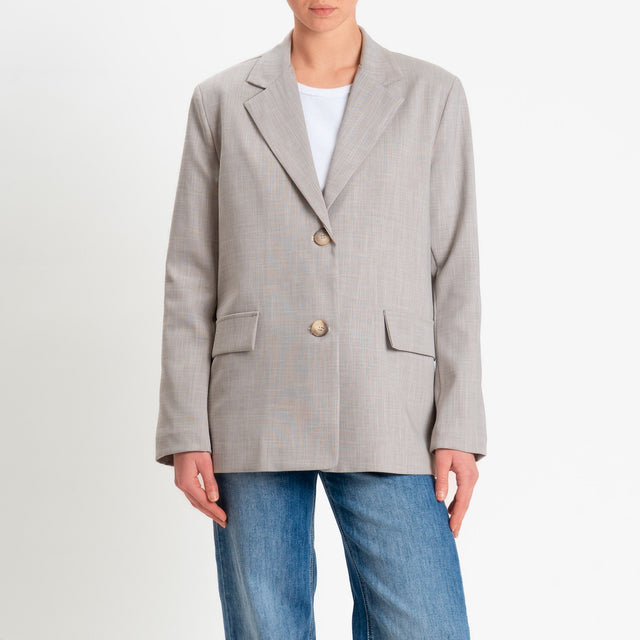 Dixie-Giacca con scritta ricamata - mastice