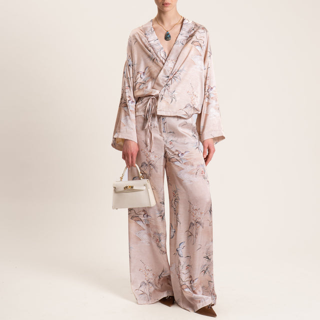 Dixie-Giacca kimono fantasia - sabbia/latte/verde