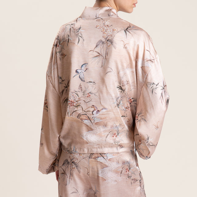 Dixie-Giacca kimono fantasia - sabbia/latte/verde