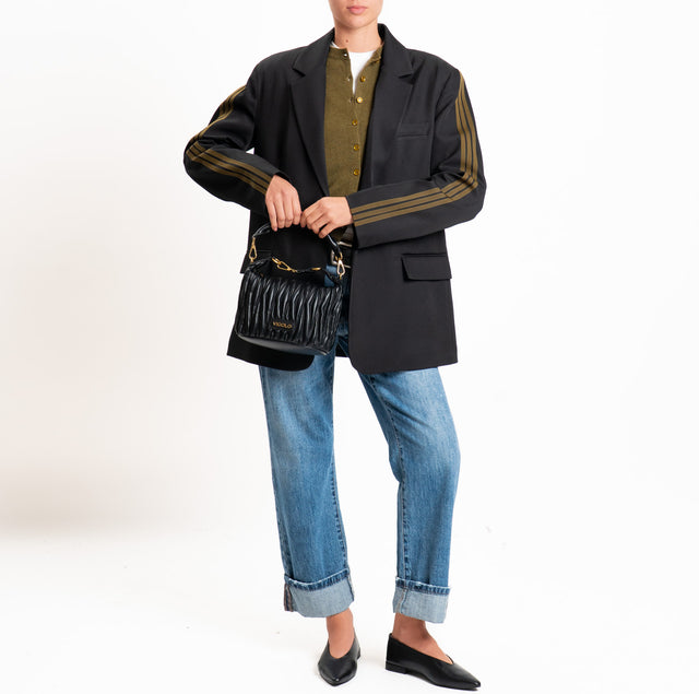 Dixie-Giacca con spalline bande laterali - nero/militare
