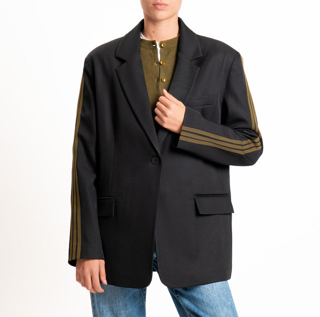 Dixie-Giacca con spalline bande laterali - nero/militare