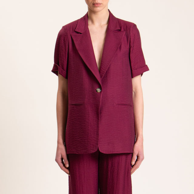 Dixie-Completo giacca +pantalone misto lino - rosso india