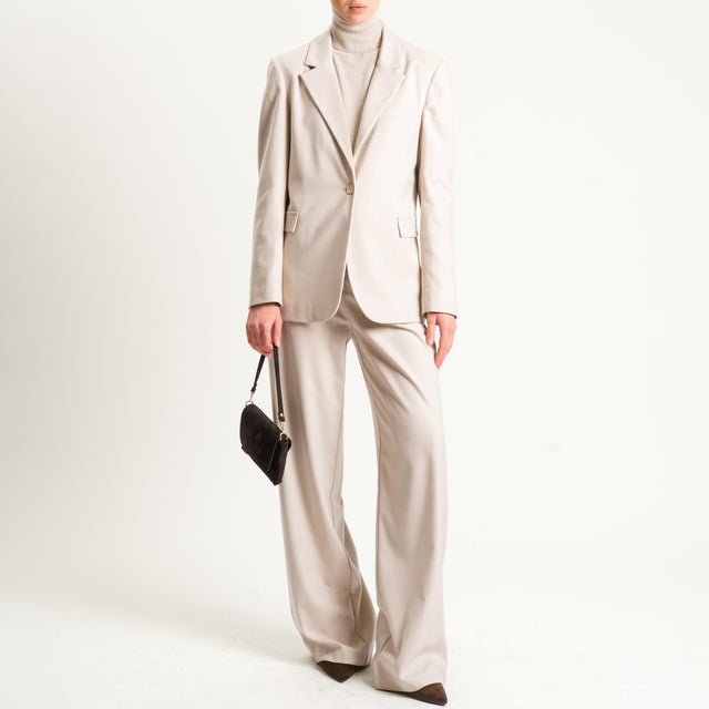 Dixie-Completo giacca e pantalone in flanella - gesso