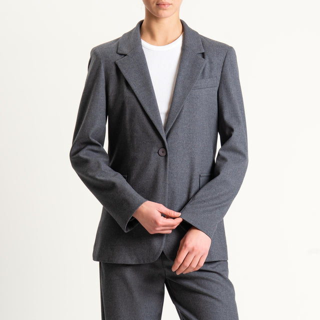 Dixie-Completo giacca e pantalone in flanella - antracite