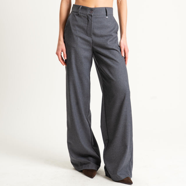 Dixie-Completo giacca e pantalone in flanella - antracite