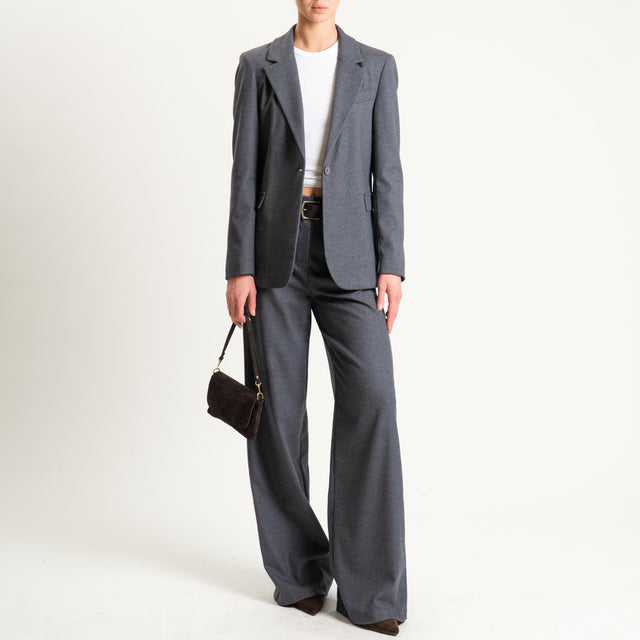 Dixie-Completo giacca e pantalone in flanella - antracite