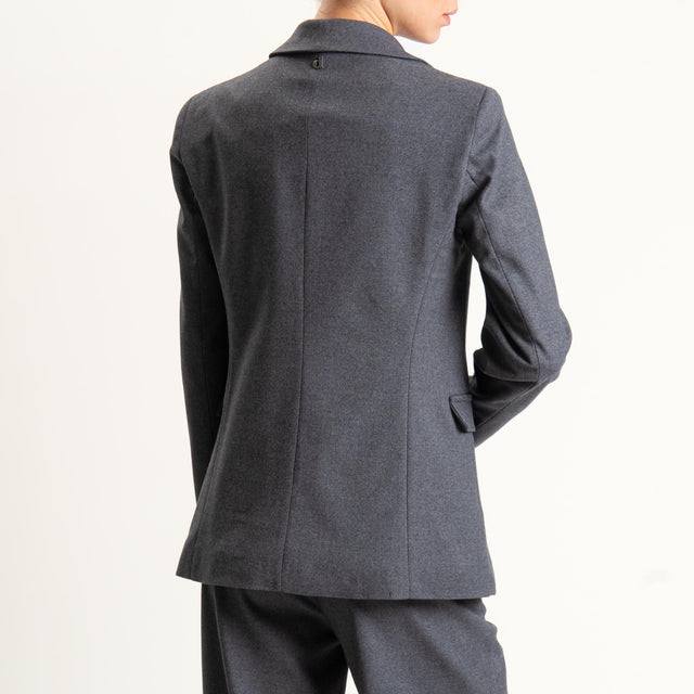 Dixie-Completo giacca e pantalone in flanella - antracite