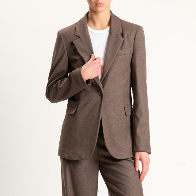 Dixie-Completo giacca e pantalone in flanella - tortora