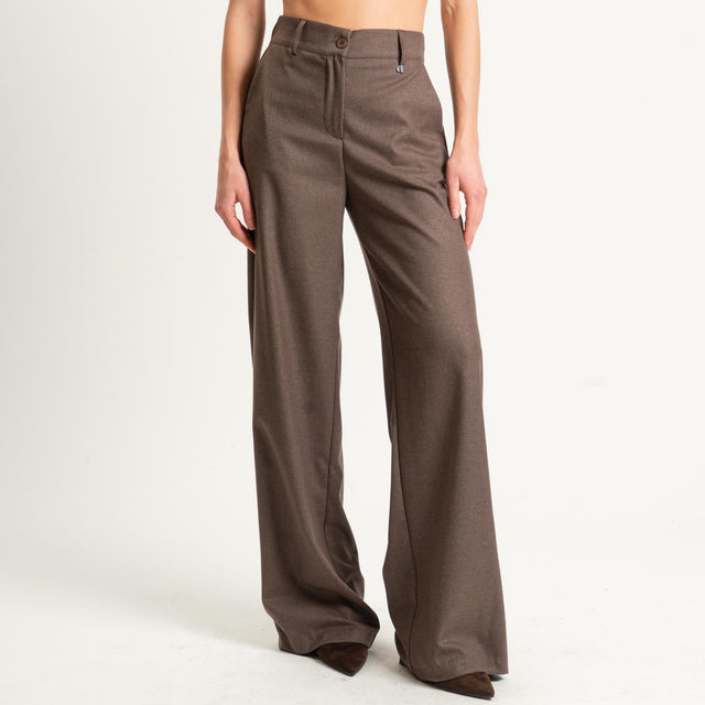 Dixie-Completo giacca e pantalone in flanella - tortora
