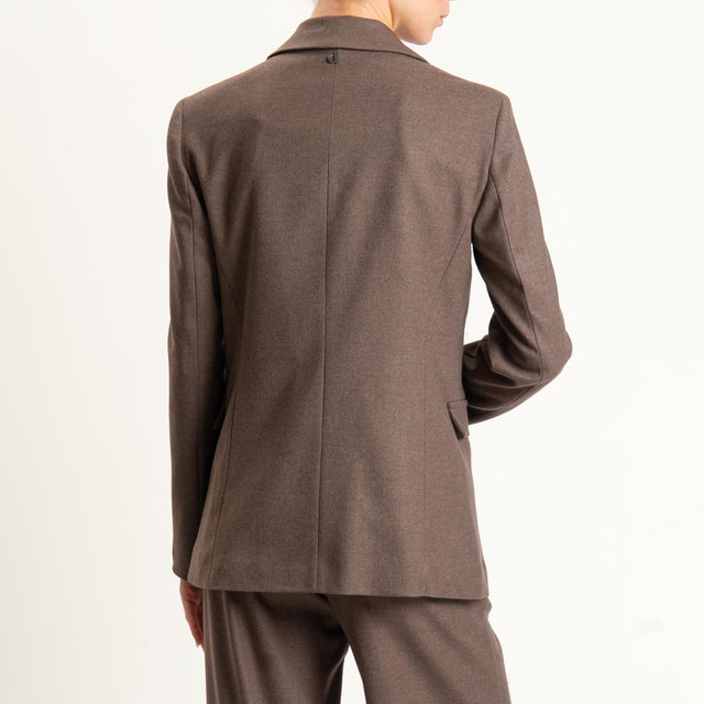 Dixie-Completo giacca e pantalone in flanella - tortora