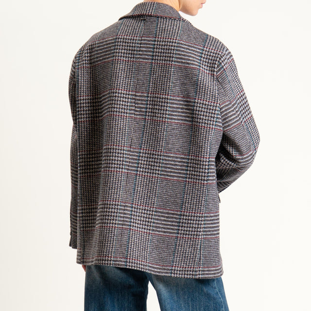 Dixie-Giacca oversize principe di galles - nero/taupe